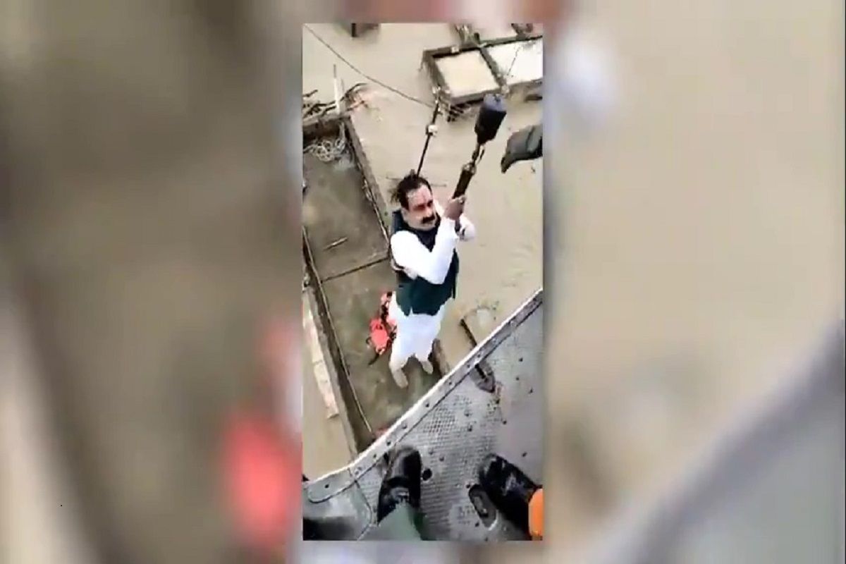 MP Floods: Minister Airlifted After he Gets Stuck in Flood-hit Village in Datia | See Pics