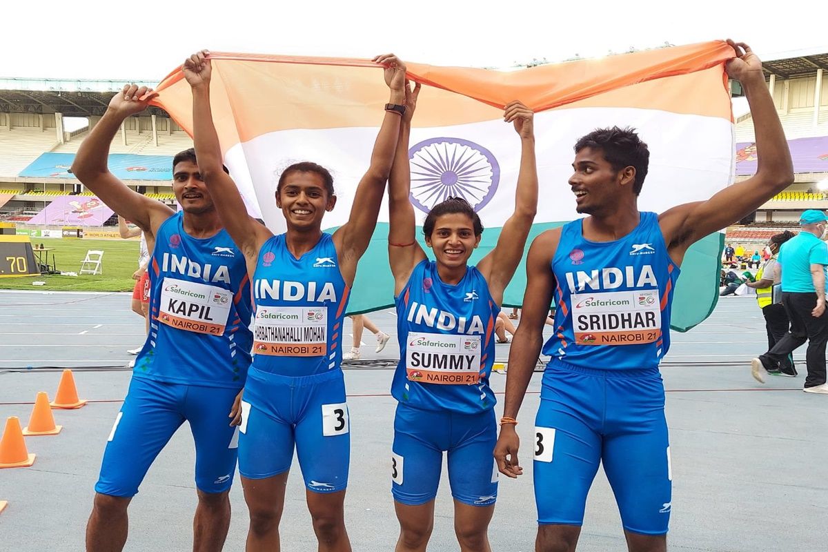 Indian Mixed 4x400m Relay Team Wins Bronze in U20 World Athletics