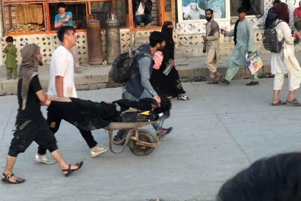 The twin blasts at Hamid Karzai International Airport came amid thousands of Afghans flooding the premises to flee from the country. Photo: Twitter