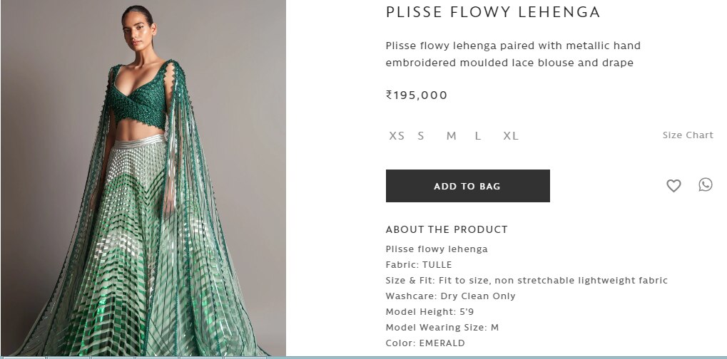 Madhuri Dixit is Splendid in Amit Aggarwal’s Emerald Green Fushion Lehenga Worth Rs 1,95,000