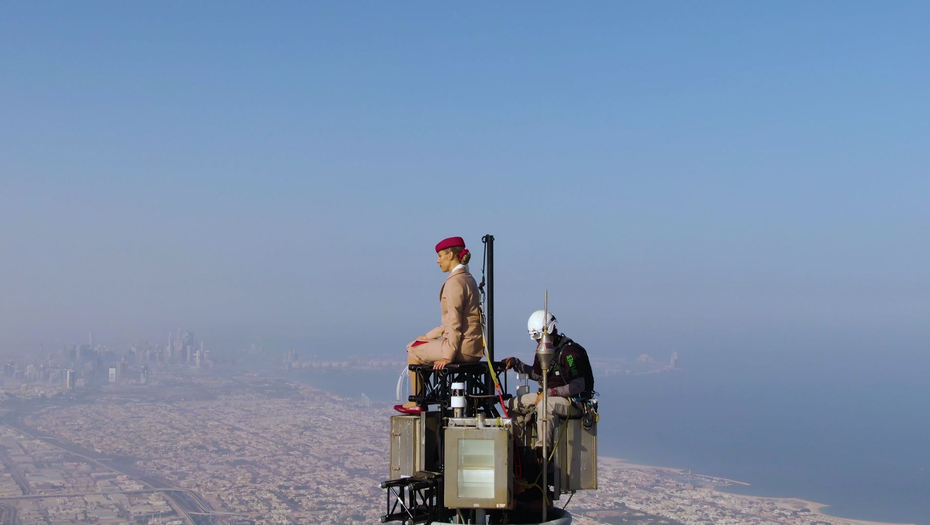 Emirates Ad Of Woman Standing On Top Of Burj Khalifa Is So Real Watch Emirates Ad Of Woman Standing On Top Of Burj Khalifa Is So Real Watch