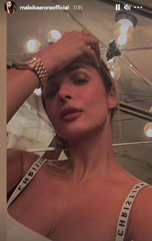 Malaika Arora looks hot in her white Christian Dior top