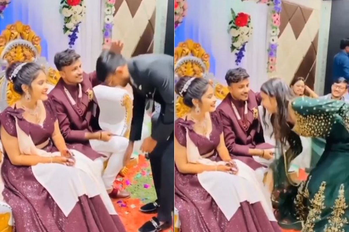 Viral Video: Newly-Wed Couple's Friends Pull Hilarious Prank on Them During  Wedding Reception | WATCH