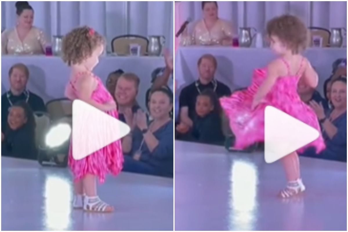 Little Girl Crashes a Fashion Show & Walks on Runway Like a Model