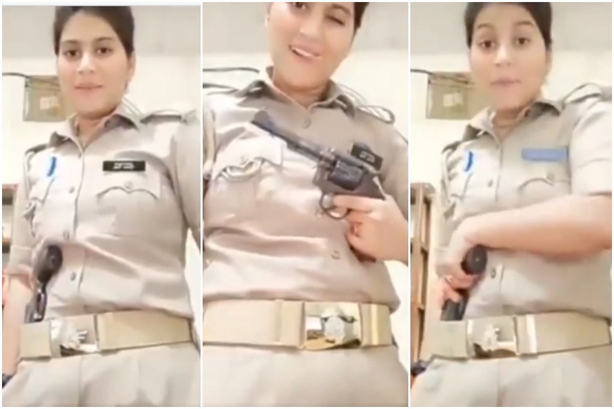 Punjab Police Sexy Women Videos - Agra Woman Constable Flaunts Revolver & Talks About Rangbaazi in UP, Probe  Ordered After Video Goes Viral | Watch
