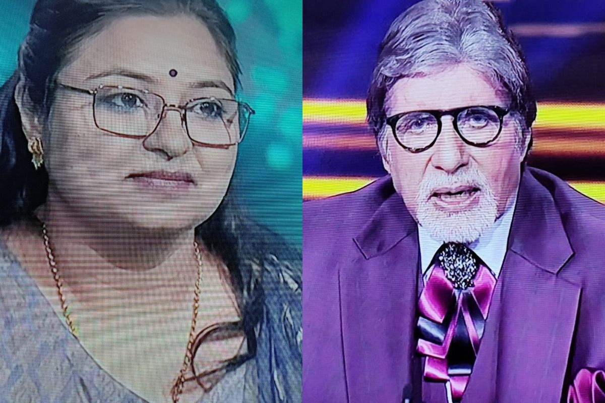 KBC 13: Amitabh Bachchan with contestant Shraddha Khare