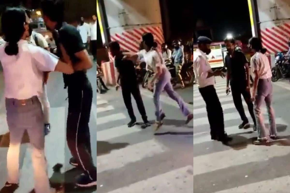 Video of a Girl Thrashing a Cab Driver in the Middle of a Road in Lucknow Goes Viral | WATCH