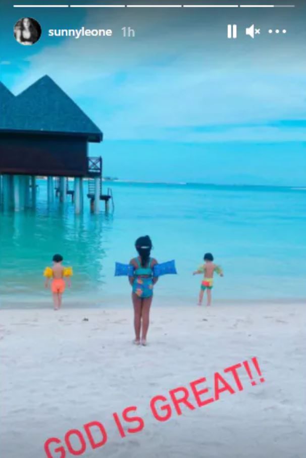unny Leone Vacays In Maldives with husband Daniel Weber and their children. Photo Credit: Instagram/@sunnyleone