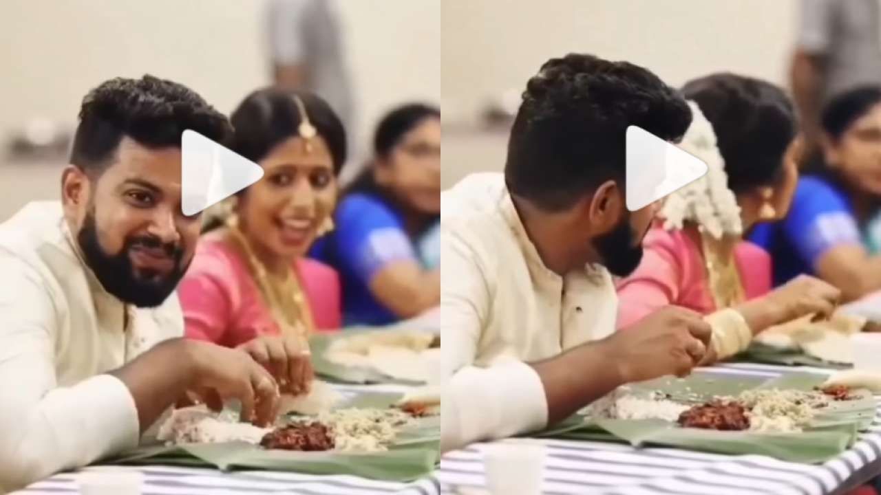 Viral Video: Bride and Groom Steal Food From Each Other’s Plates. Their Cute Shararat Caught on Camera
