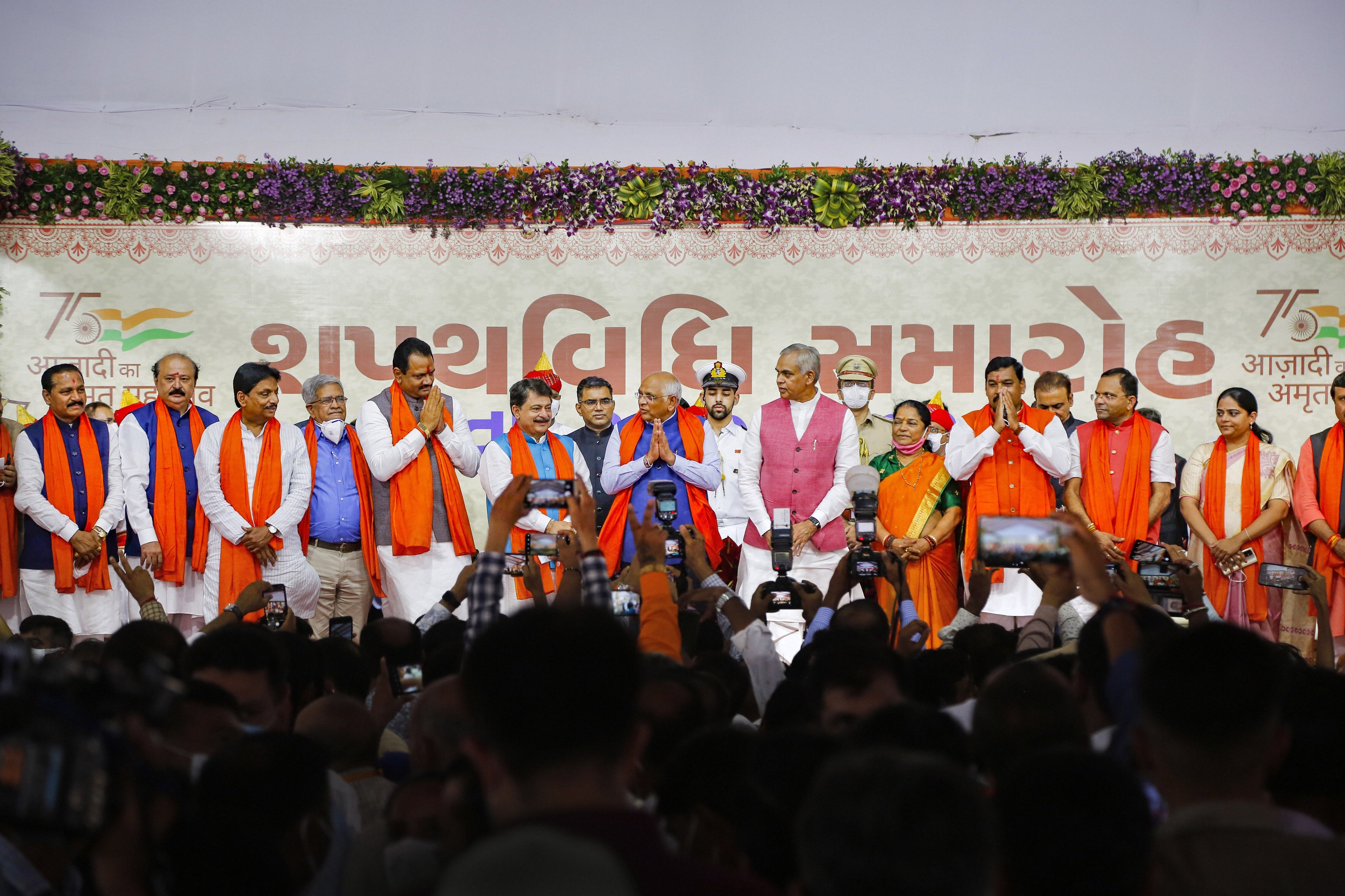 Gurajat CM Bhupendra Patel Keeps Home Ministry, Kanubhai Desai