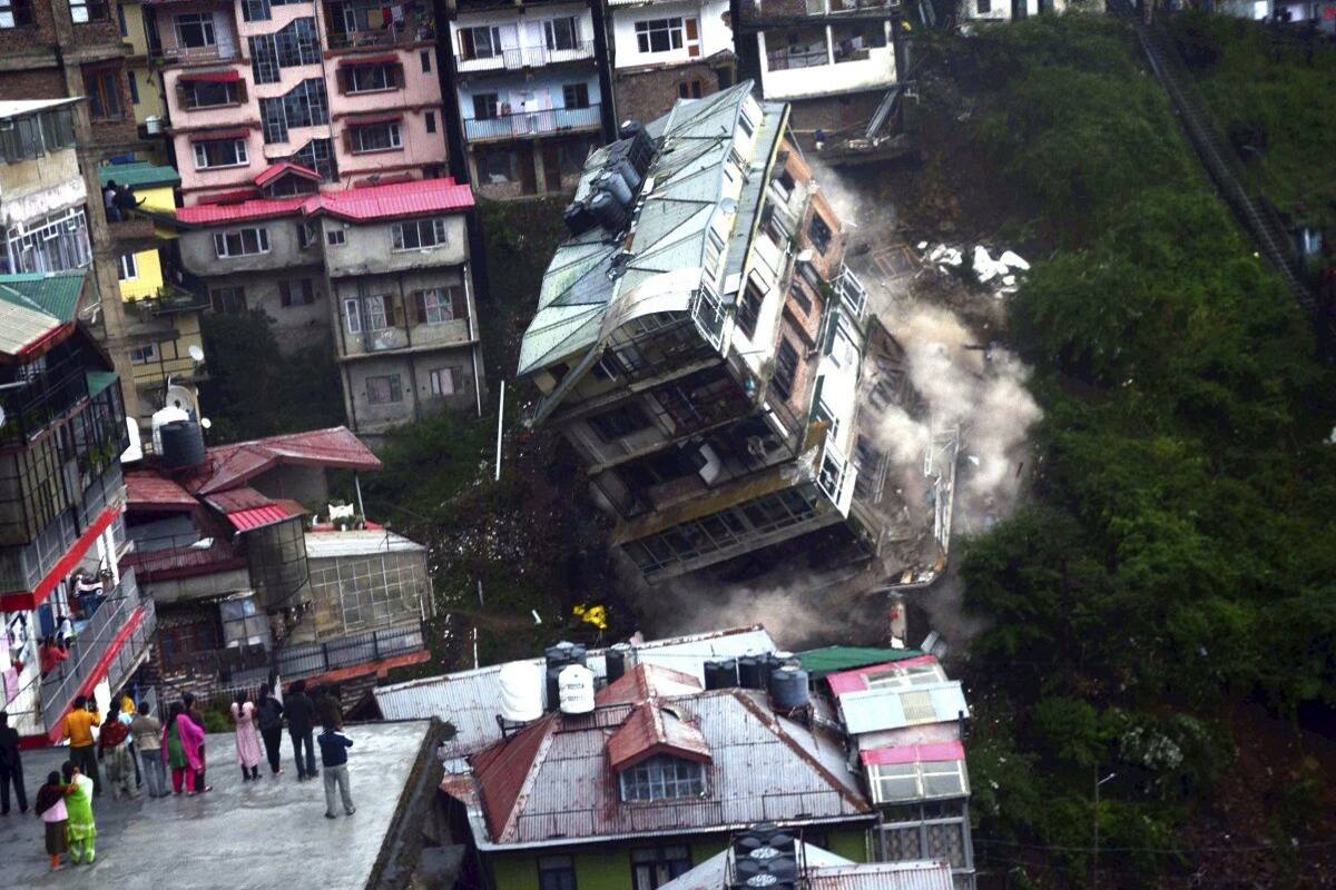 Multi-Storey Building Collapses Due to Landslide in Shimla | Watch Video