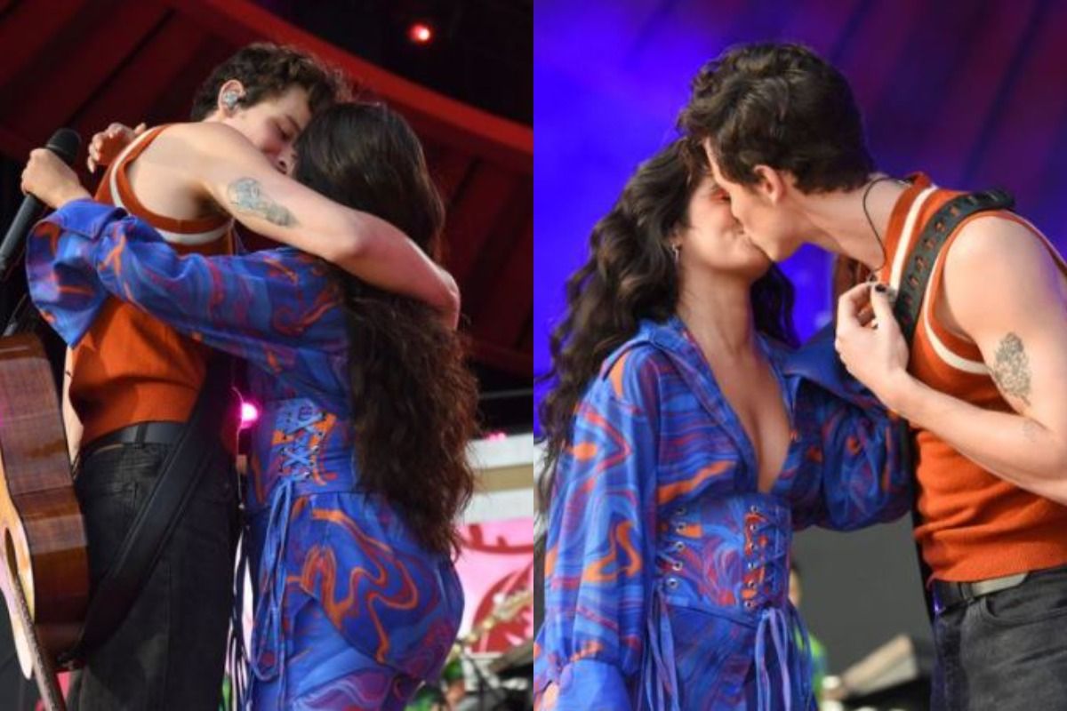 Camila Cabello Shawn Mendes Steal a Kiss As They Give Passionate
