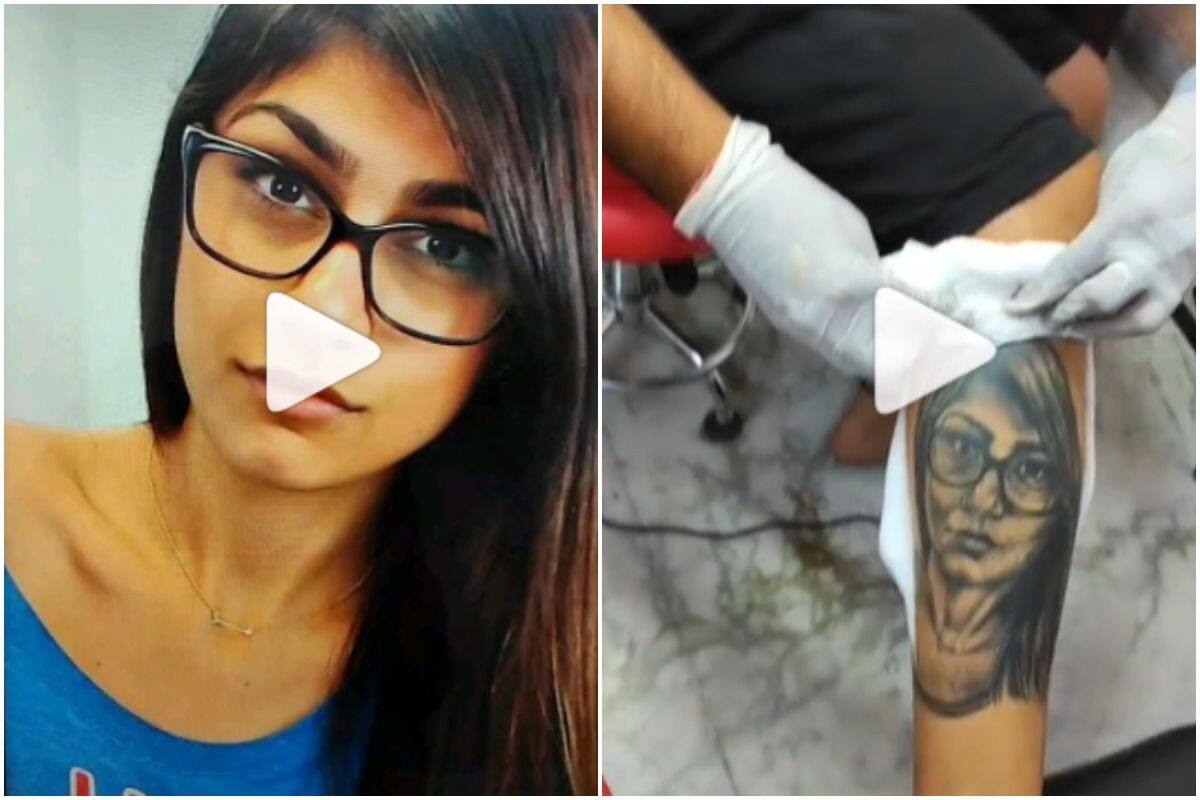 Mia Khalifa Porn Hindi - Mia Khalifas Indian Fan Gets Her Face Tattooed On His Leg, She Calls It  Terrible | Watch