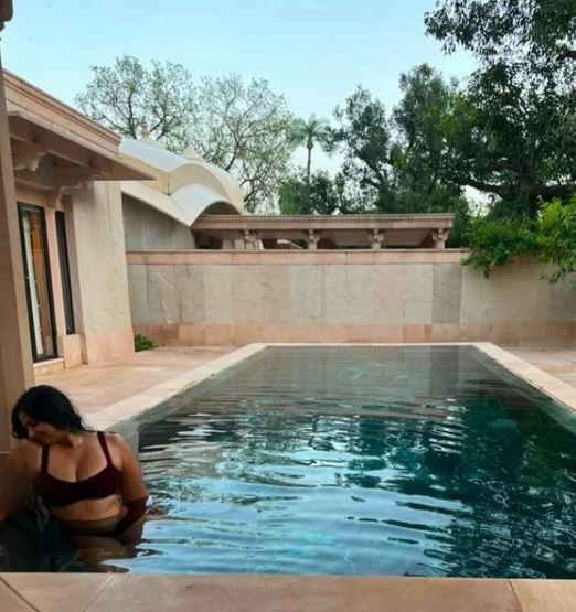 Rhea Kapoor, Karan Boolani, And Masaba Gupta Chill By The Pool Photo Credit: Instagram/@ rheakapoor