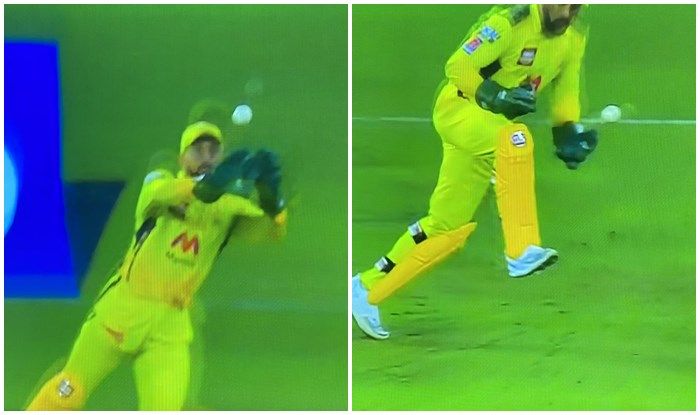 Ipl Final Csk Vs Kkr Match Ms Dhoni Drops An Easy Catch