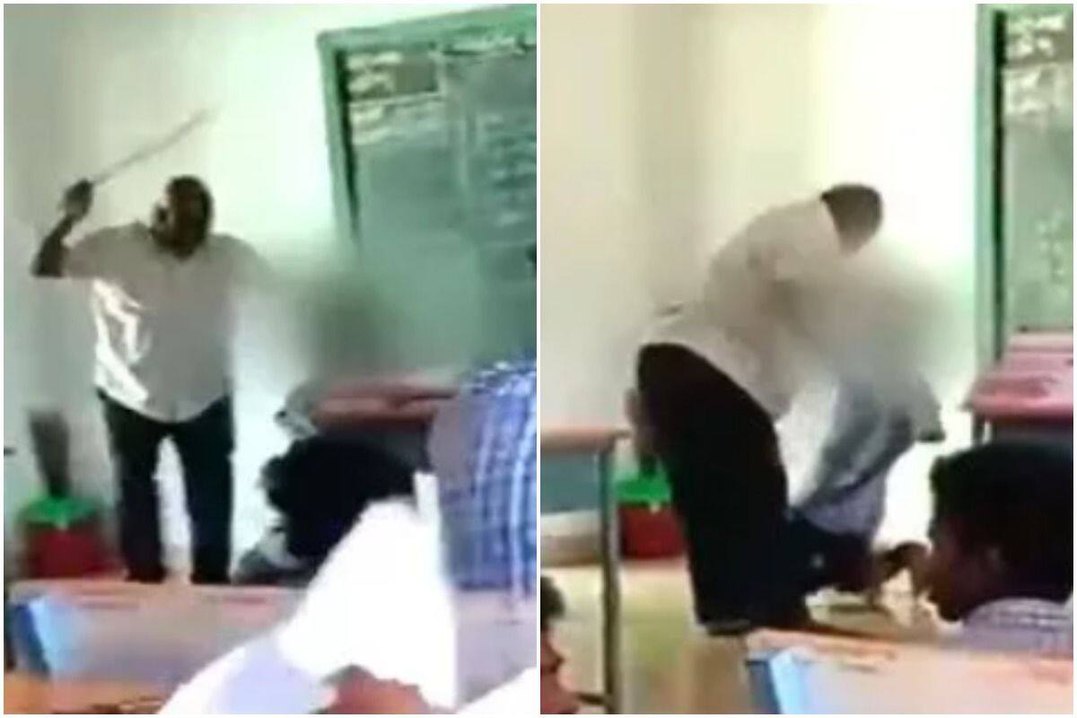1200px x 800px - Viral Video: Outrage After Tamil Nadu Teacher Mercilessly Kicks Student,  Beats Him For Skipping Class | Watch