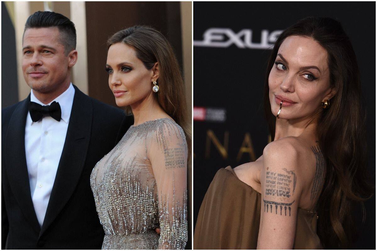Did Angelina Jolie Permanently Erase Or Cover-Up Birth Coordinates Of Brad  Pitt From Her Shoulder Tattoo