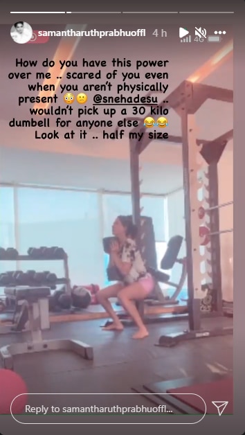 Samantha Ruth Prabhu S Early Morning Intense Workout With 30 Kgs Dumbbell Will Brush Aside Your Monday