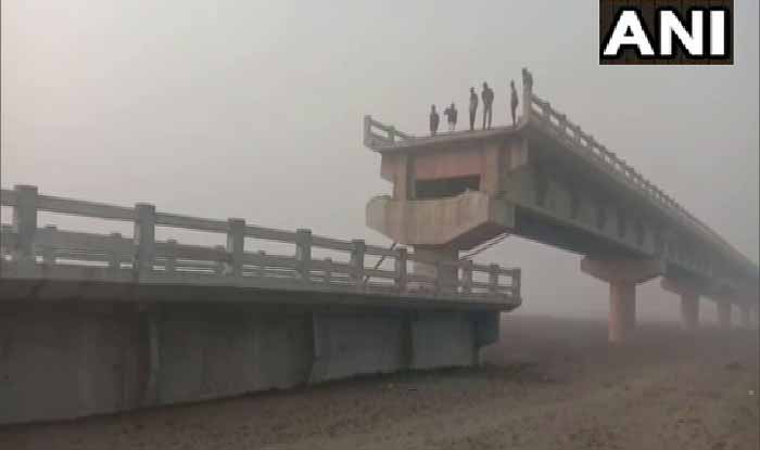 2 km long bridge built at 11 crores on Ramganga river collapsed and split into   two parts in Shahjahanpur