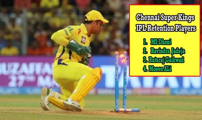 Official CSK IPL 2022 Retention List: धोनी से ज्‍यादा राशि में रिटेन ...