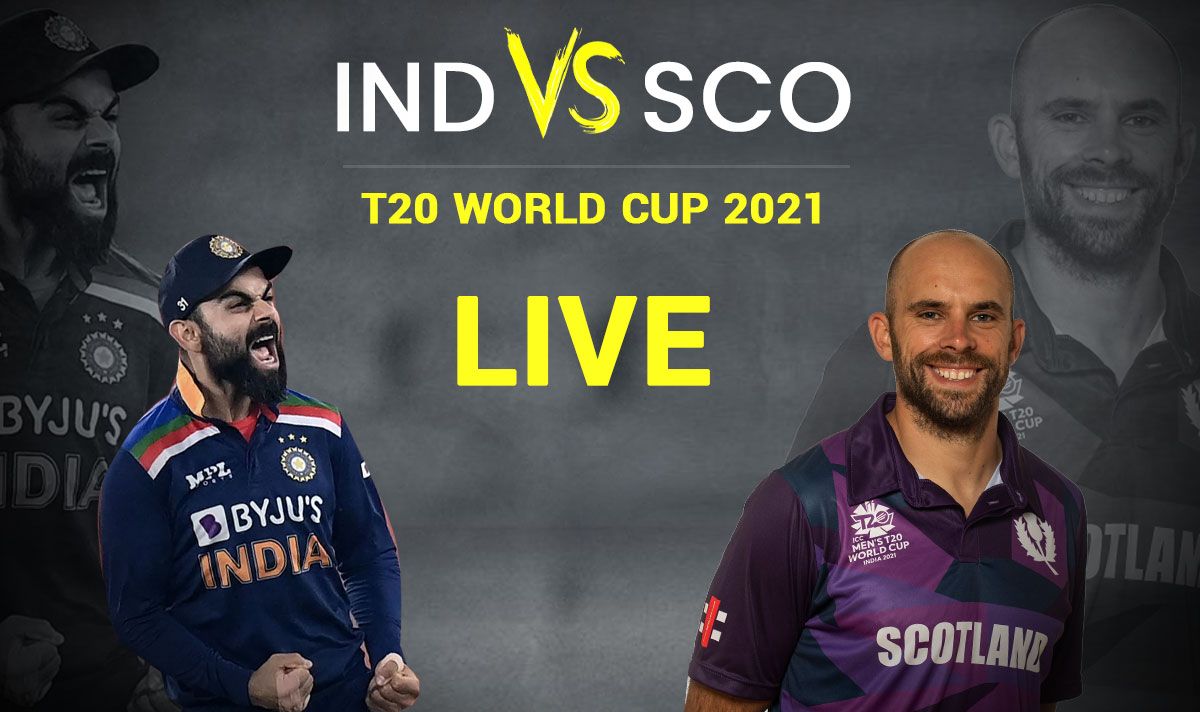 HIGHLIGHTS IND vs SCO T20 World Cup 2021 T20 Live Match Latest Updates India Chase Down 86 Runs in 6.3 Overs to go Above Afghanistan in Run-Rate