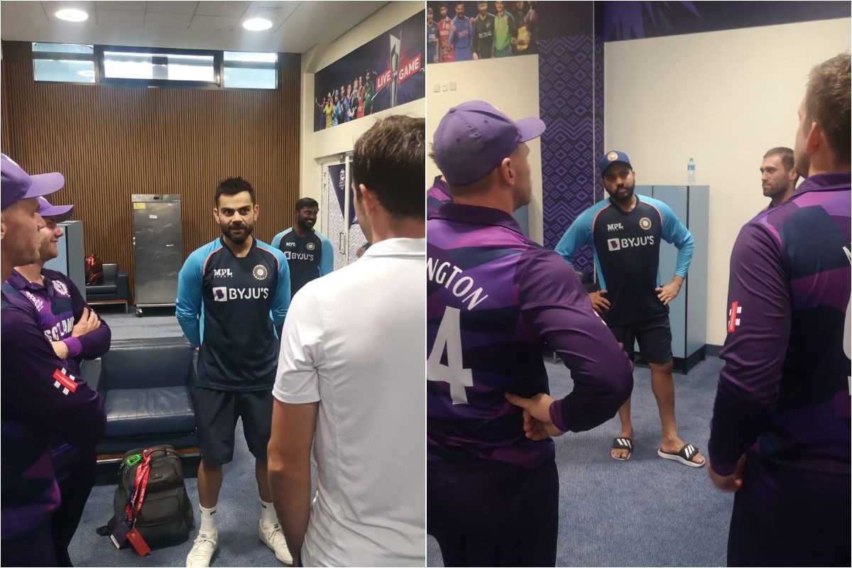 Virat Kohli Rohit Bumrah Ashwin Surprise Visit Scotland Dressing