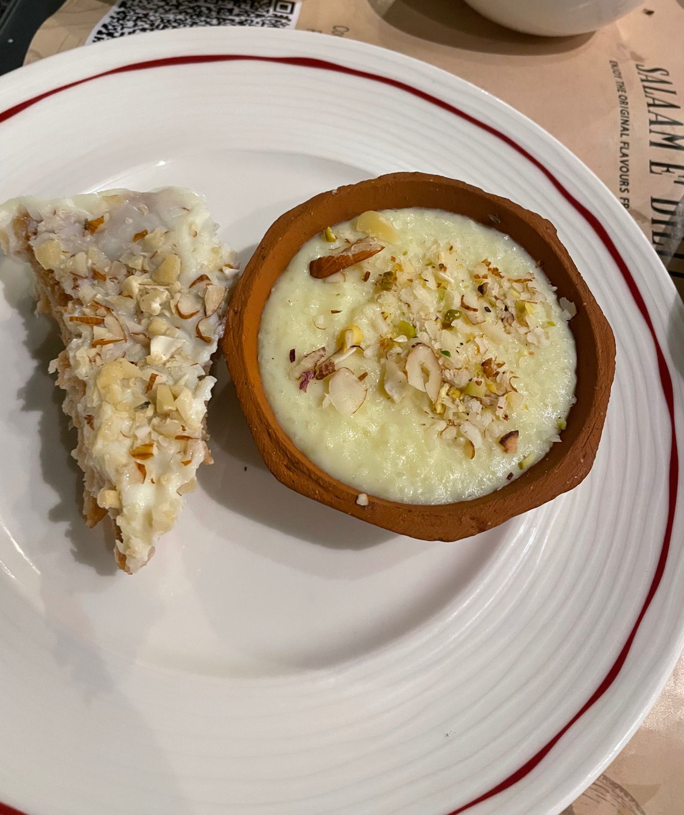 Salaam-e-Dilli offers traditional desserts Zaffrani Kheer and Shahi Tukda | PC: Kritika Vaid