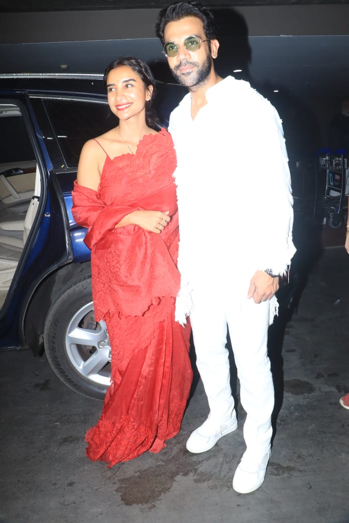 Patralekhaa picks a sheer red saree from designer Toorani