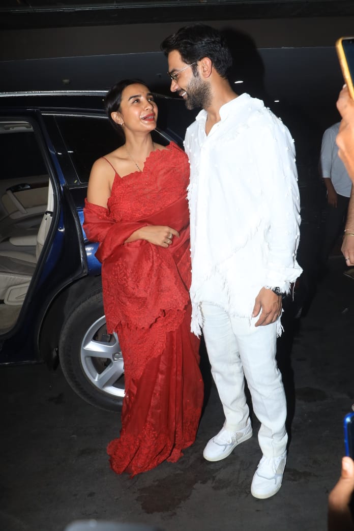 Patralekhaa picks a sheer red saree from designer Toorani