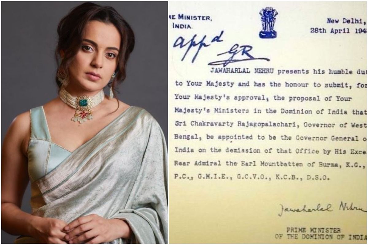 Kangana Ranaut Continues To Defend Her 'Bheekh' Comment, Shares Nehru's 1948 Letter To British Monarch