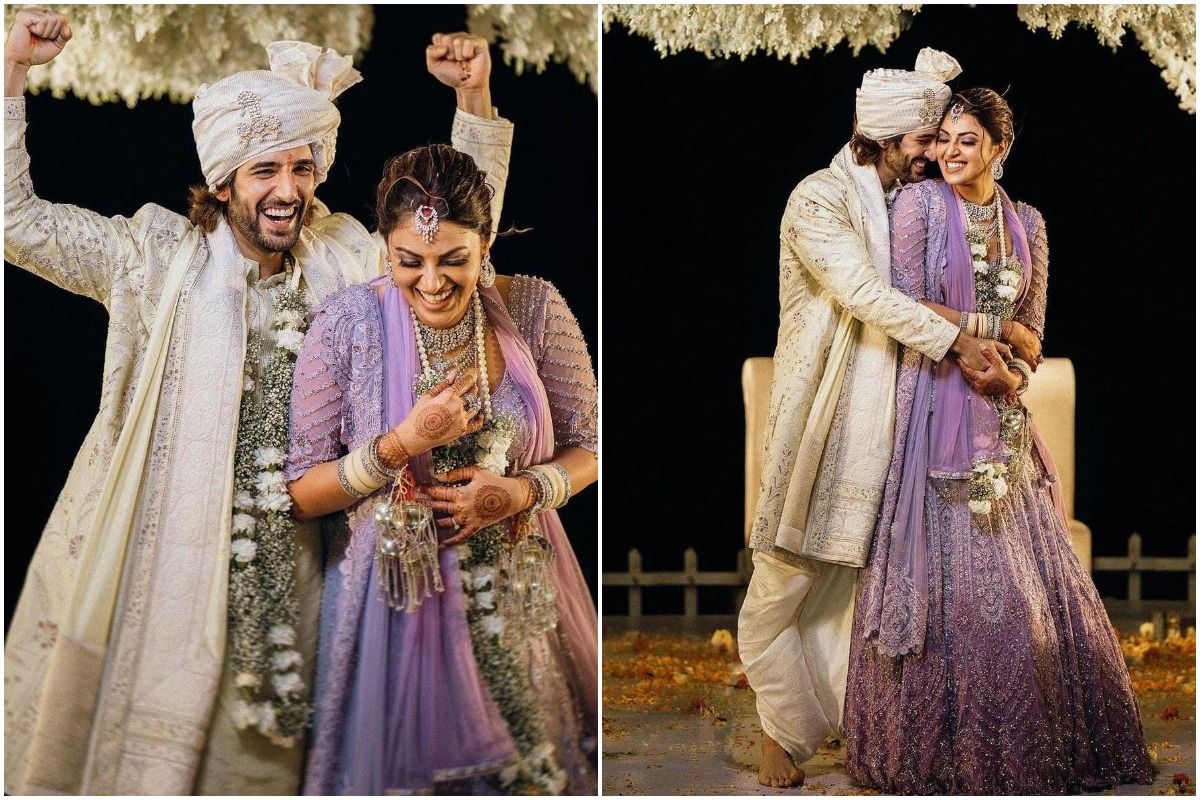 Anushka Ranjan Makes For a Dewy Bollywood Bride in a Lavender Lehenga by  Manish Malhotra - See Stunning Pics