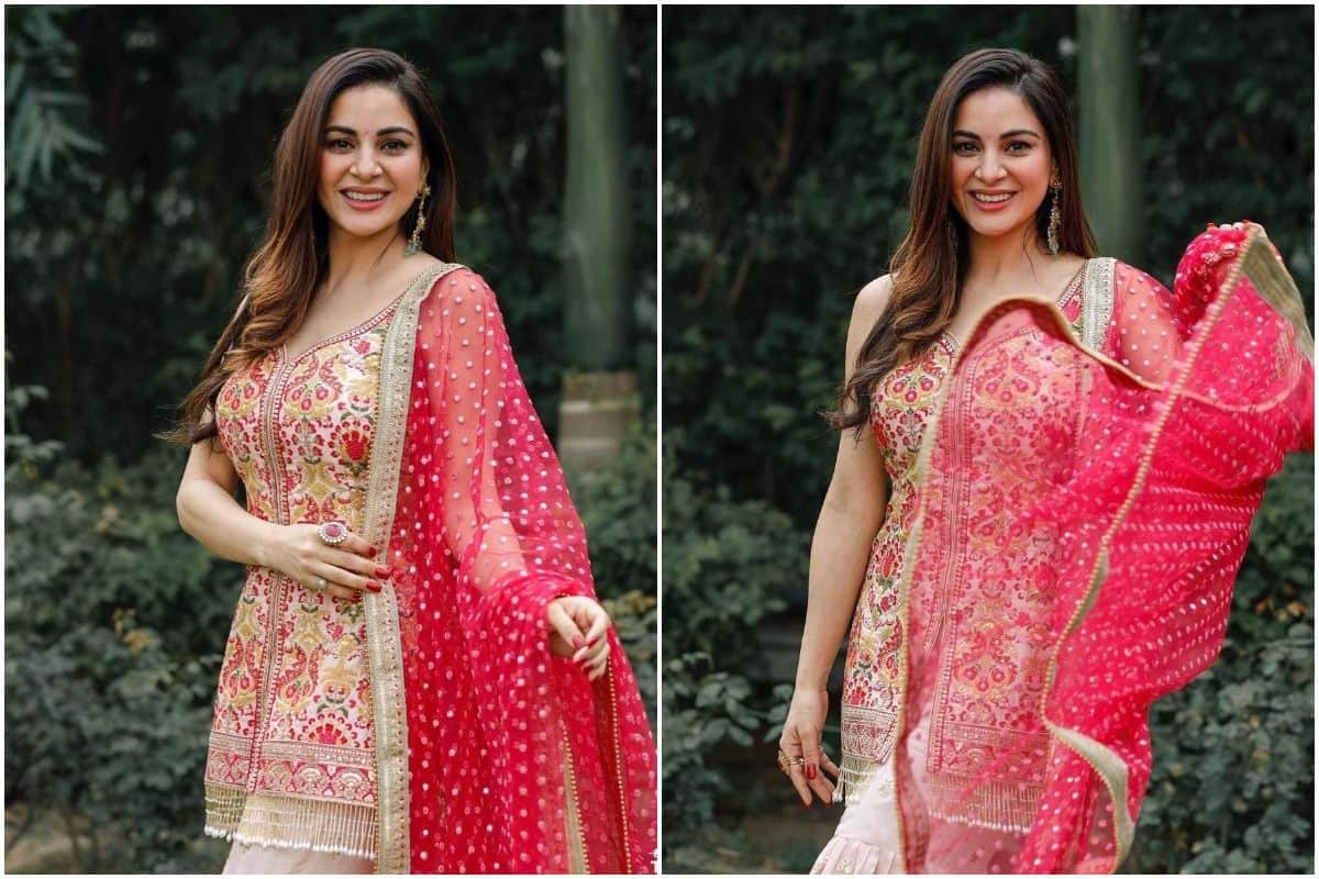 Shraddha Arya is a Sight to Behold in Pink Sequined Sharara Worth ...