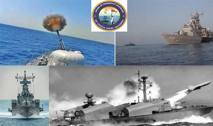 Navy s 22nd Missile Vessel Squadron  the Killer Squadron who bombed Karachi port in the   1971 India Pakistan will be present President   s Standard in Mumbai