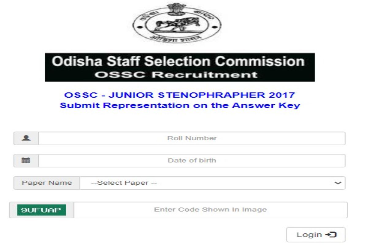 OSSC Answer Key 2021 Released For Junior Stenographer Post at ossc.gov.in | Raise Objections By Dec 7