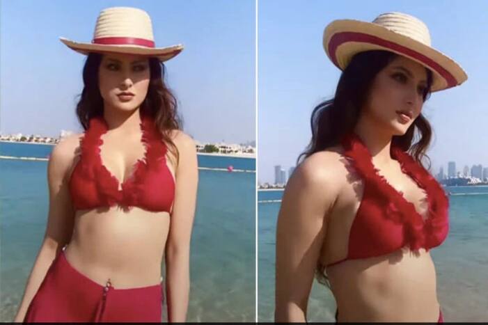 Urvashi Rautela Glass Capsule hair raising Stunt video to thanks fans for 45 million followers watch video