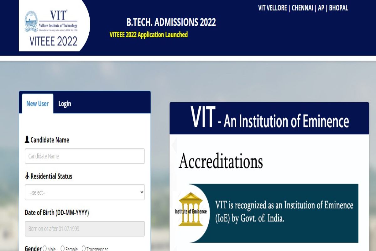 VITEEE 2022: Registration Begins For B.tech Courses on viteee.vit.ac.in |  Apply Via Direct Link Given Here