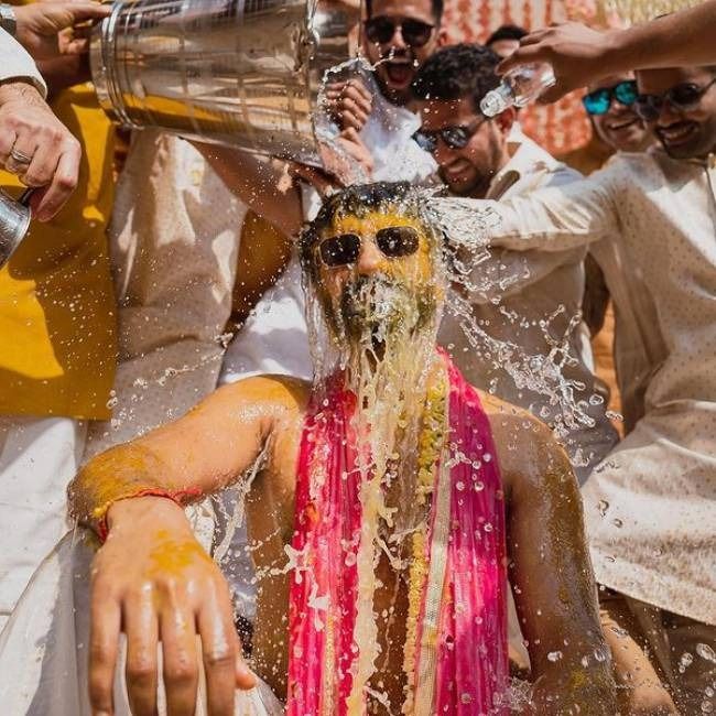 Vicky Kaushal's poses with style during Haldi ceremony (Picture Credits: Vicky Kaushal/Instagram)