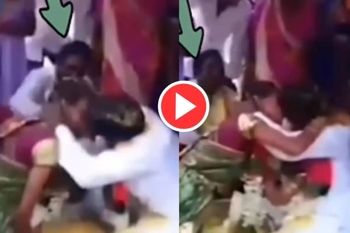 Viral Video: Bride and Groom Kiss Like Crazy On The Mandap. Internet Says  Haye Rabba