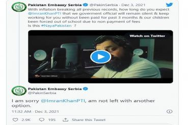 Pakistan Embassy In Serbia Tweets Parody Video Targeting Imran Khan
