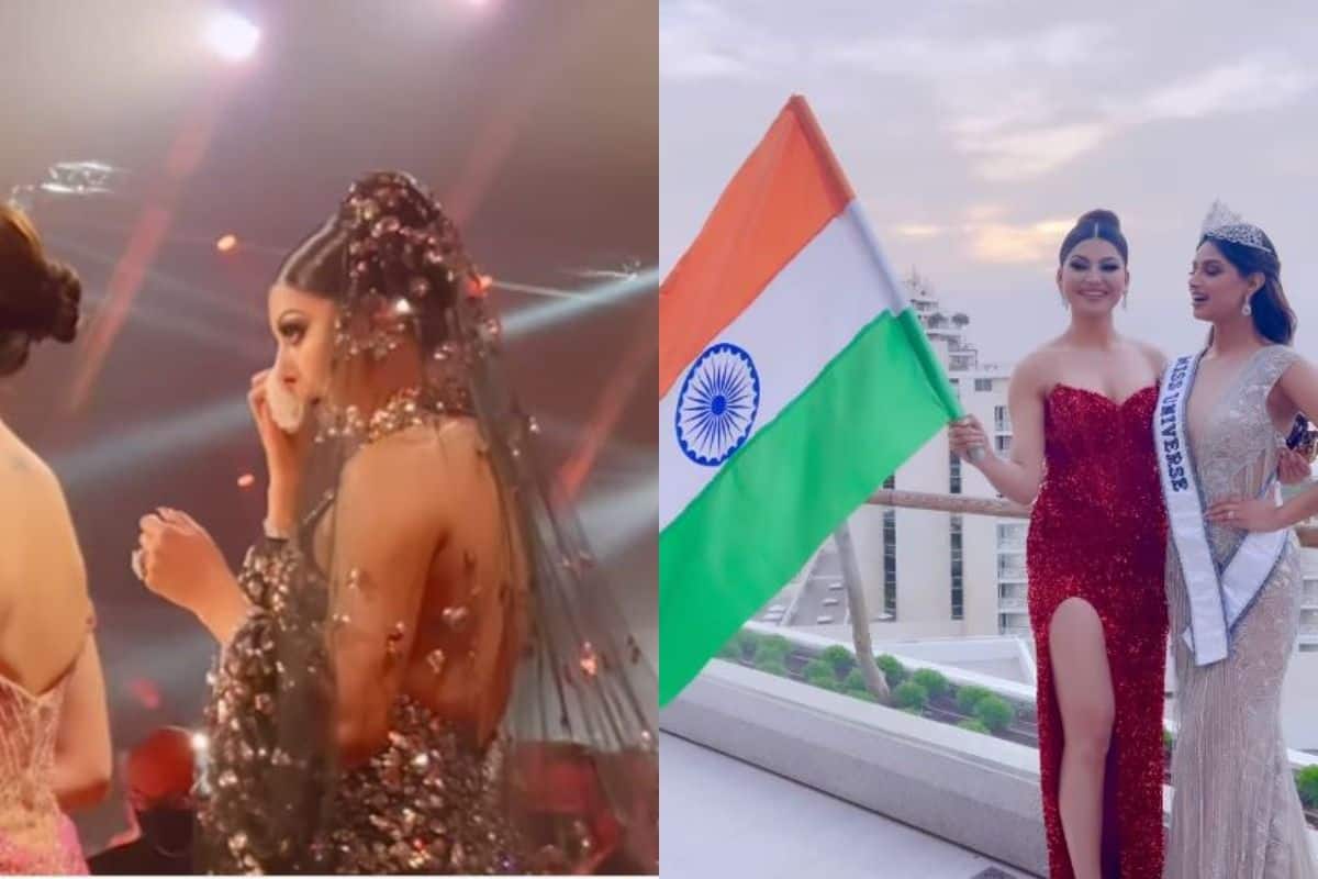 Urvashi Rautela in Tears After Announcing Harnaaz Sandhu as Miss Universe 2021 - Watch Viral Video