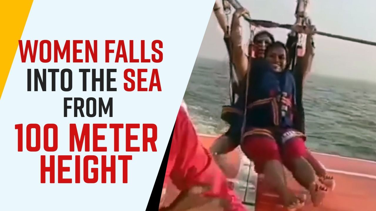 Viral Video Women Fell Into Sea After Parasailing Rope Broke, Incident