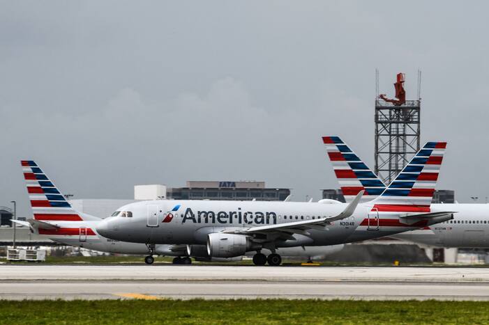 An American Airlines plane prepares to take off from the Miami International Airport (AFP File photo)
