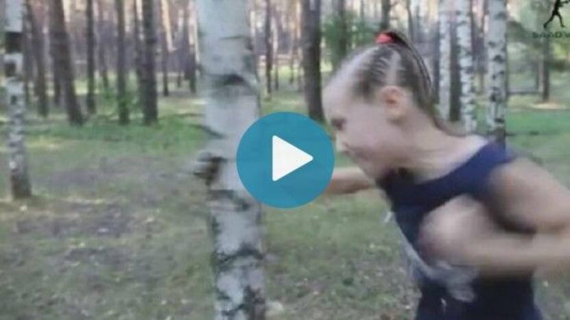 12-Year-Old Russian Boxer Knocks Down Tree With Her Punches, Dubbed As 'World's Strongest Girl'