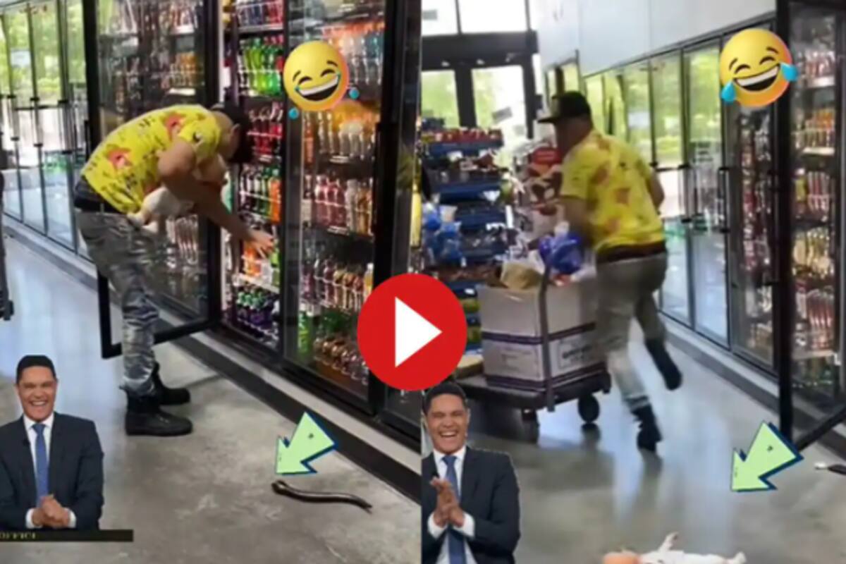 Viral Video: Man Gets Pranked by Fake Snake While Shopping, His Reaction is Too Funny | Watch Viral Video: Man Gets Pranked by Fake Snake While Shopping, His Reaction is Too Funny | Watch
