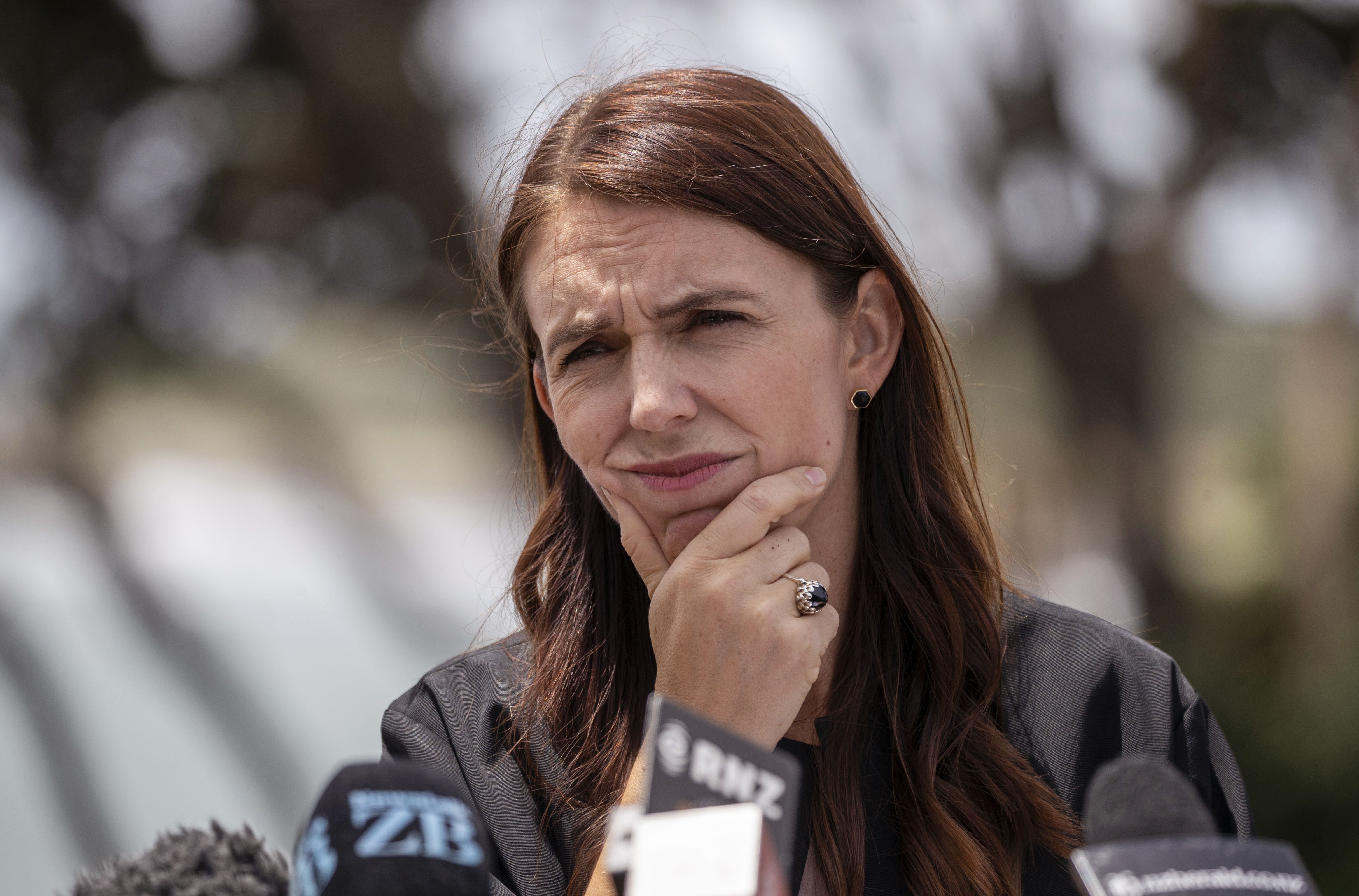 New Zealand Prime Minister Jacinda Ardern speaks about the COVID-19 situation. (AP photo)
