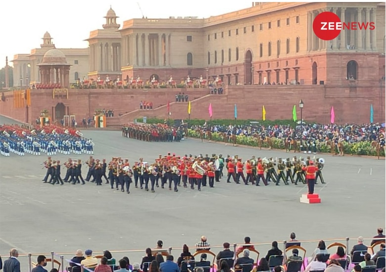 Beating Retreat: Military Bands, Drones, Laser Show Mark End of Republic Day Celebrations