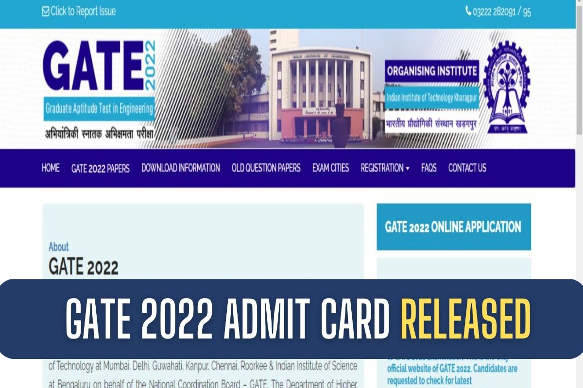 GATE 2022 Admit Card Released on gate.iitkgp.ac.in | Download Via Direct Link Given Here