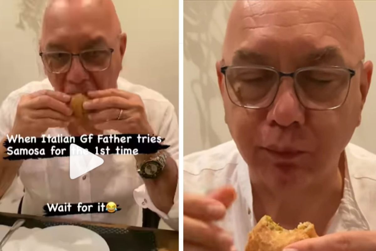 Italian Man Eat Samosa: इटालियन गर्लफ्रेंडच्या वडिलांना इम्प्रेस करण्यासाठी भरतीय बॉयफ्रेंडची भन्नाट शक्कल! पाहा व्हिडिओ