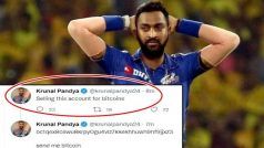 'Would Sell it For Bitcoins' - Krunal Pandya's Twitter Account HACKED