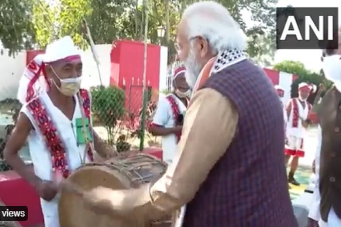 Video: PM Modi Plays Traditional Musical Instruments During His Visit To Manipur | Watch